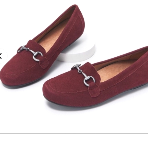 Vionic Shoes - 🌸Vionic Women's Bibiana WIDE Deep Red Suede Loafers 8‎